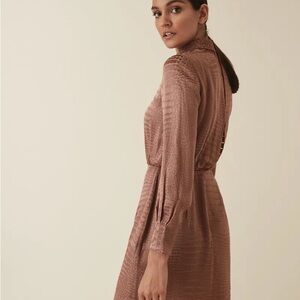 Reiss Emma Burnout Snakeskin - textured sheer dress